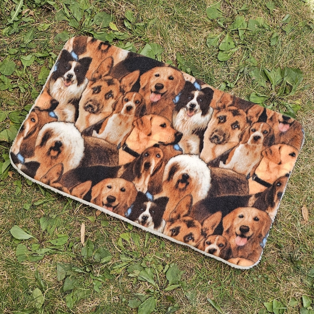 NEW! Big Dogs Brown Pet Mat - Small - 3 Layers, Fleece + Sherpa | Dog Cat Baby